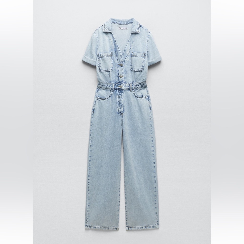 Zara denim jumpsuit. Size S. Ankle length.